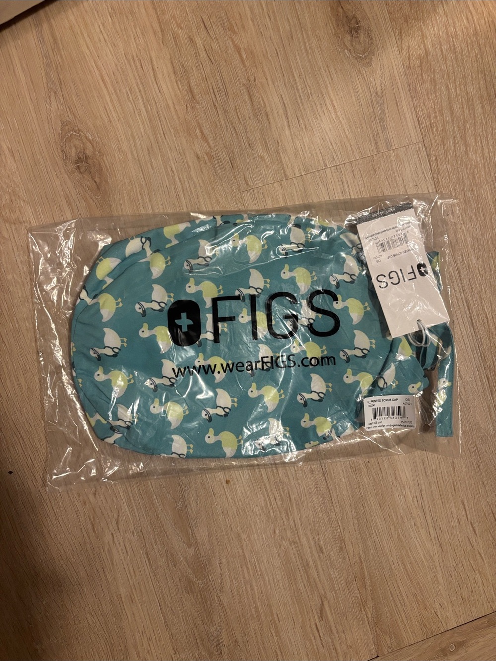 FIGS Modern Scrub Cap with Buttonholes, Seaglass